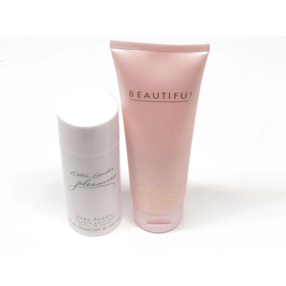 Vintage EstรฉeโLauder Pleasures Body Powder & Beautiful Perfumed Body Lotion Rare
